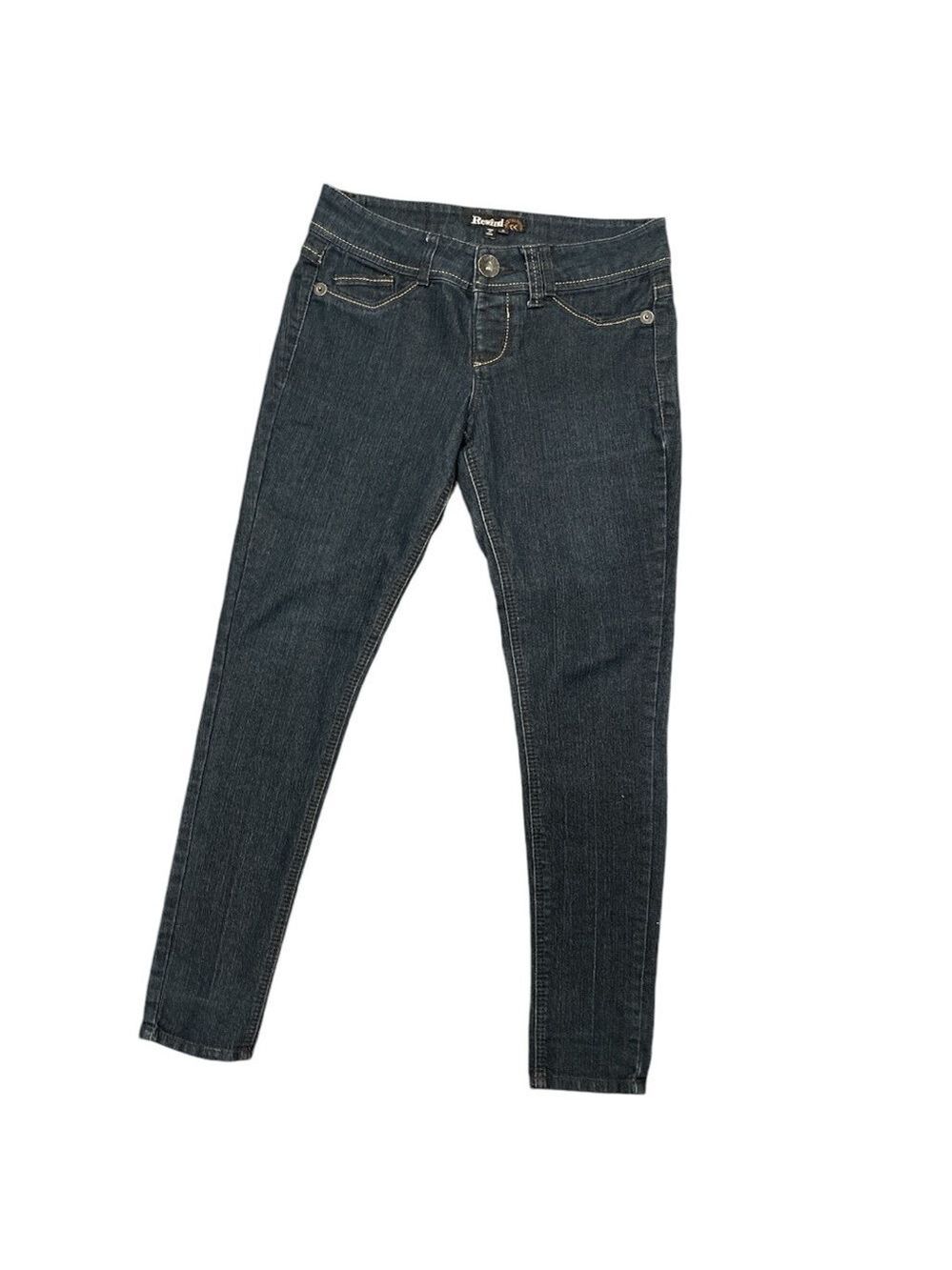REWIND sz 5 blue vintage pull on skinny leg blue jeans vintage